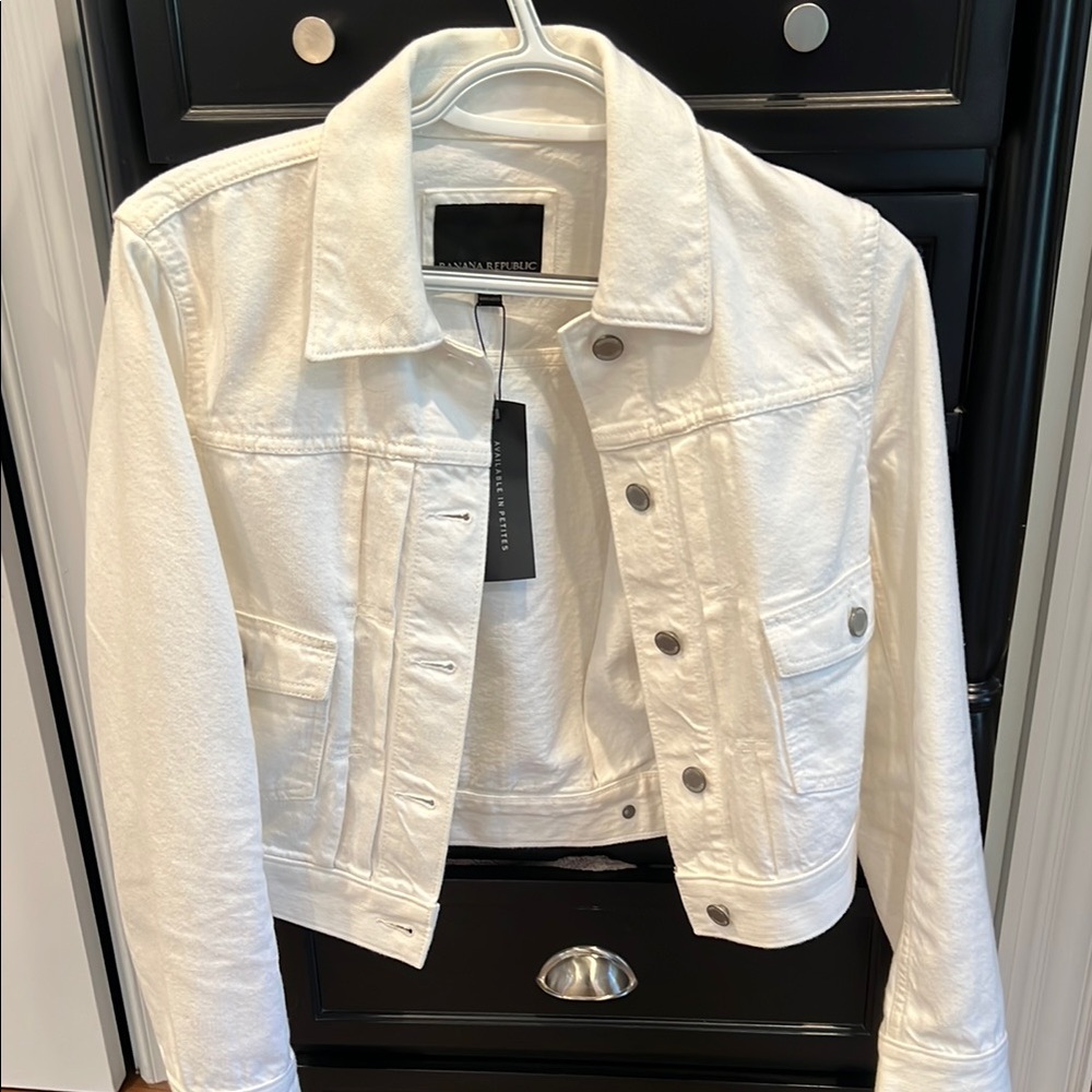 Banana Republic White Denim Jacket